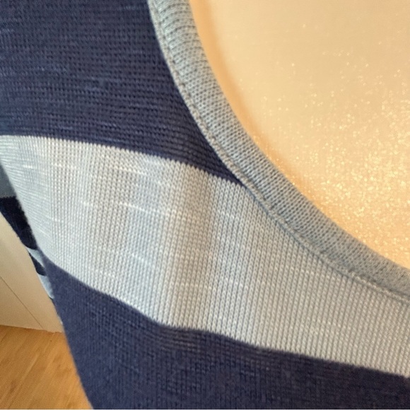 Motherhood Oh Baby blue gray striped long sleeve light sweater maternity Sz XL - Picture 2 of 9